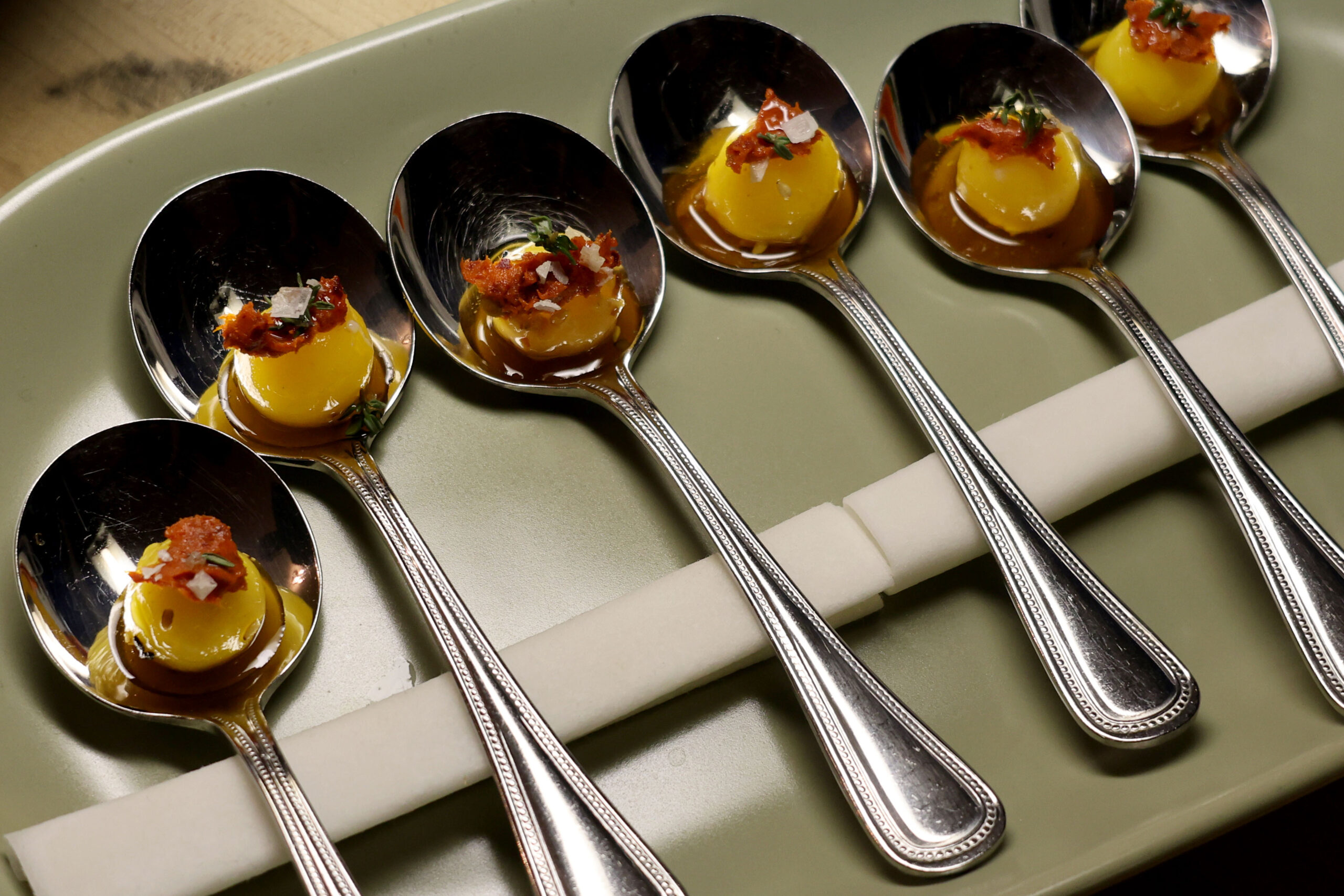 Espresso spoons at Marcona Supper Club